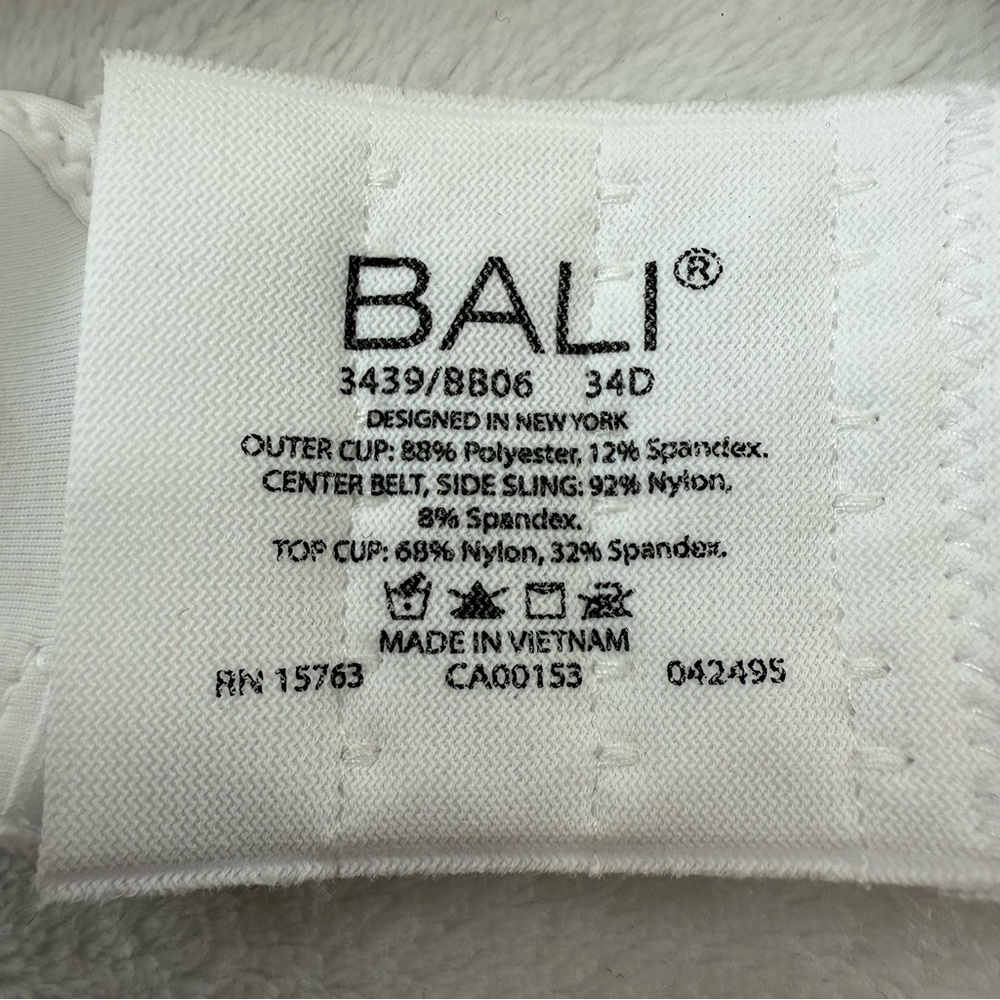 NWT Bali Minimizer Bra One Smooth U® Ultra Light Convertible Full-Coverage 34D - Picture 9 of 12
